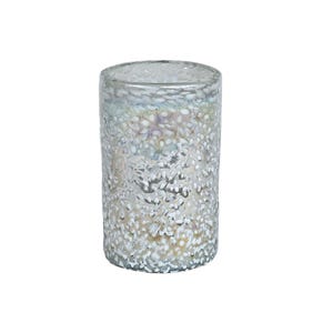 MG083 - 16oz White Pebble Tumbler, Set of 4 - Hand Blown Recycled Glass From Mexico