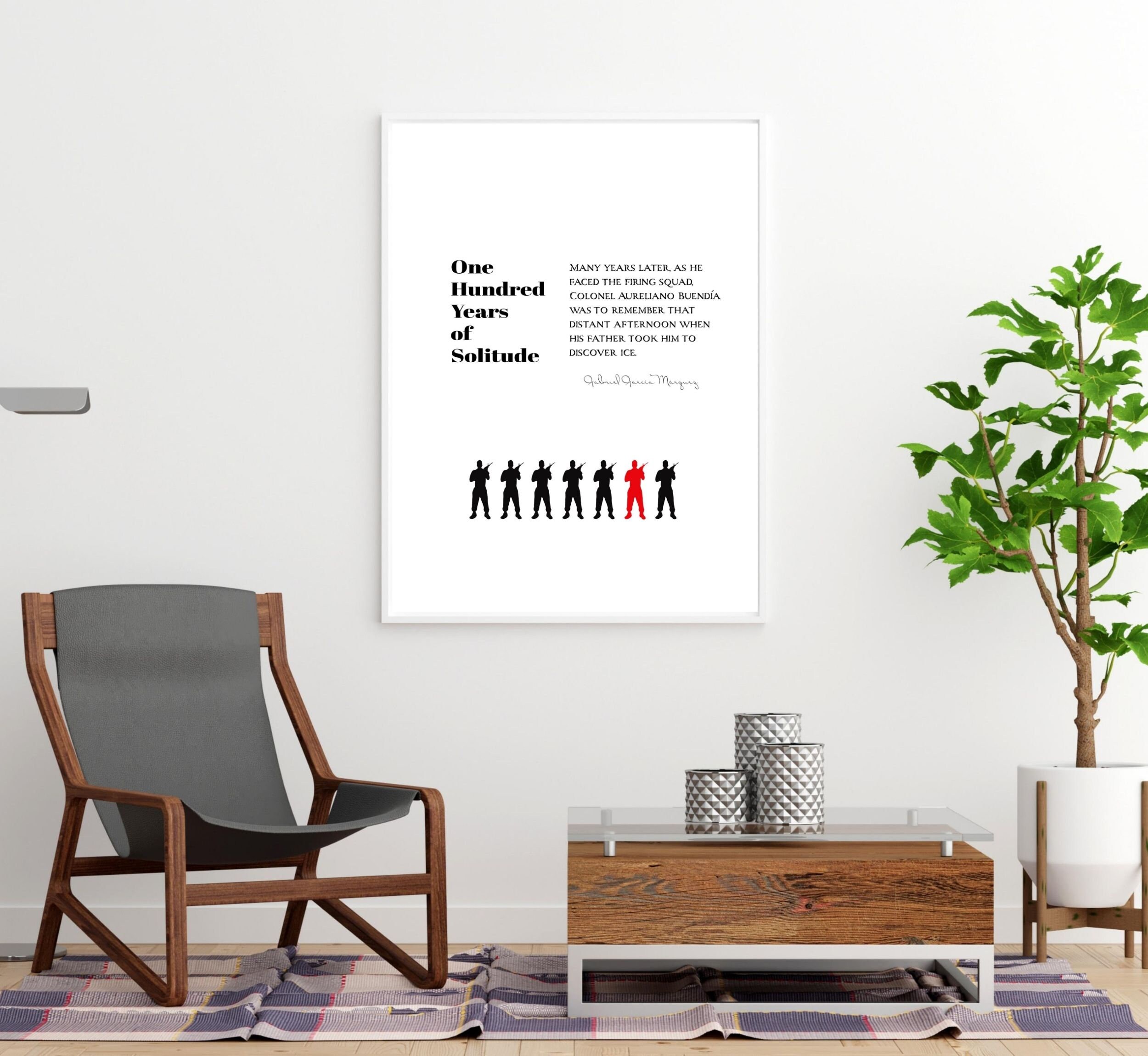 Literary Quote Wall Art| One Hundred Years of Solitude Quote Print ...