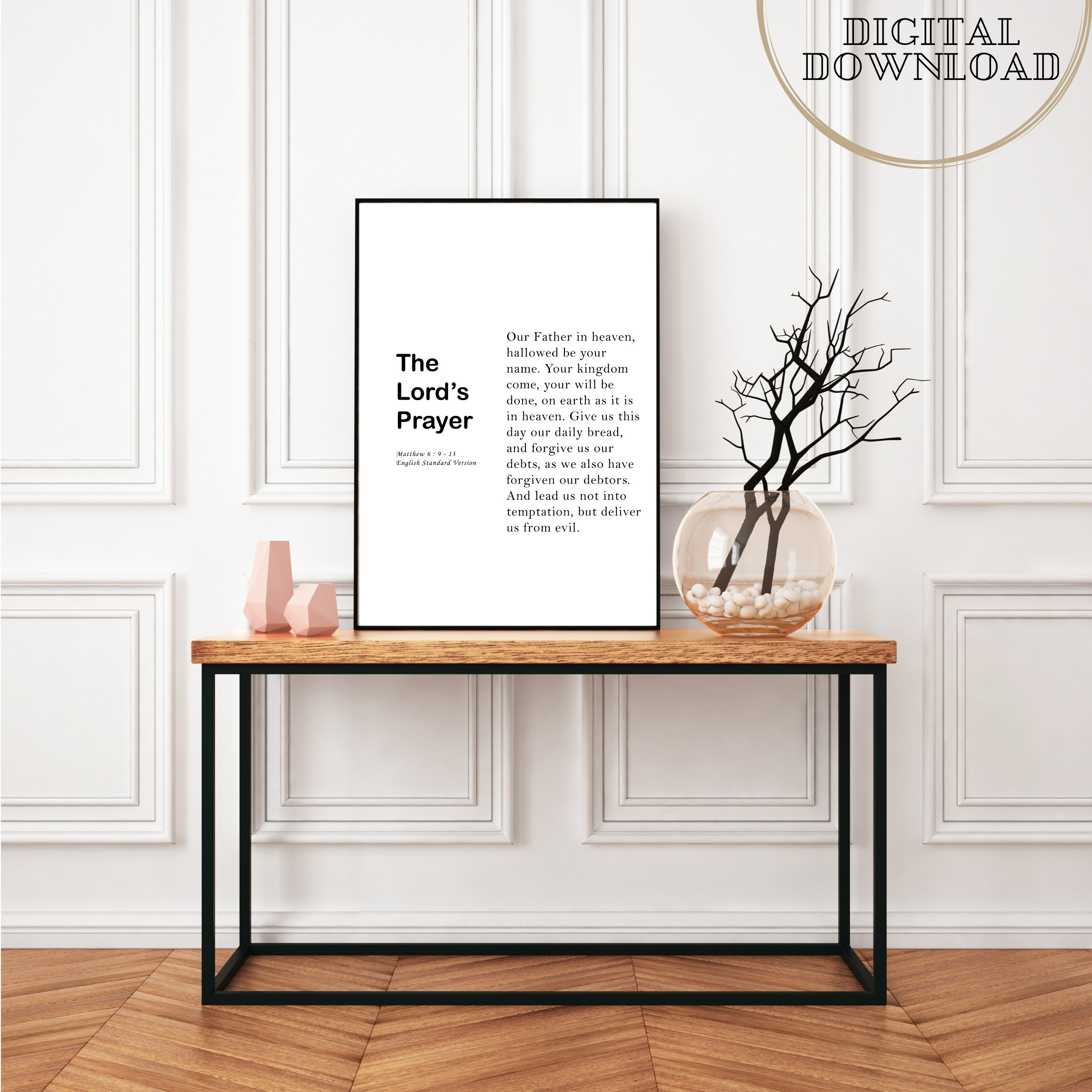 The Lord's Prayer Wall Art | Bible Verse | Scripture | Minimalist Home ...