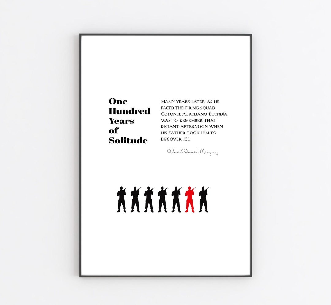 Literary Quote Wall Art| One Hundred Years of Solitude Quote Print ...