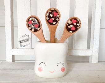 Mini Valentines Hot Fudge Spoons, Faux Ice Cream, Cupids Creamery, All You Need Is Love and Ice Cream