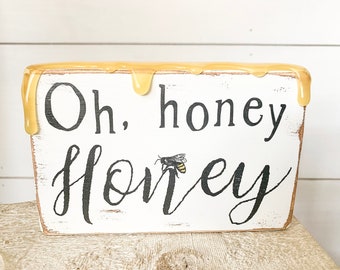 Honey Bee Tiered Tray Decor / Oh, Honey Honey Wood Sign / Tiered Tray Decor