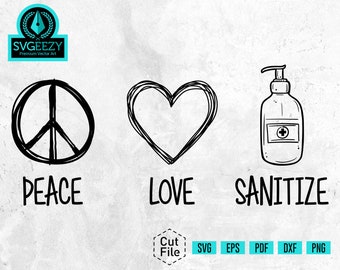 Sanitize Your Hands Tshirt Design Virus,Stay Healthy Quarantine Digital Download Peace Love Sanitize Heart Leopard Sublimation Design PNG