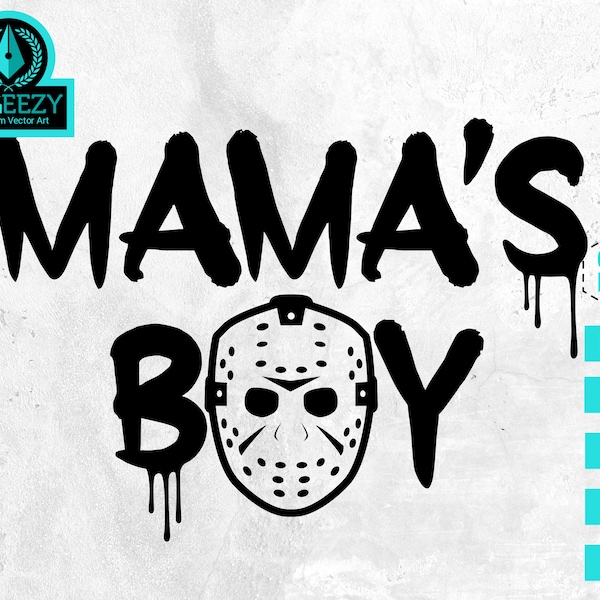 Mama's Boy svg, Halloween svg, Friday the 13th, Jason Vorhees, Horror svg, Halloween, Camp Crystal Lake, Hockey Mask