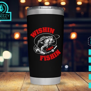 Wishin I was Fishin, Fishing SVG, Bass svg, Fishing Cut file, Fisherman Gift, Fishing Sign, Bass Fishing SVG, Fisherman svg, Fishing Hook image 6