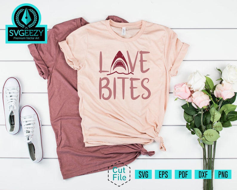 Download Love Bites SVG Boy Valentines Svg Baby Shark Valentine Svg ...