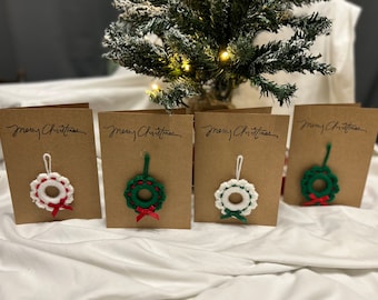 Christmas Card with Crochet Decoration