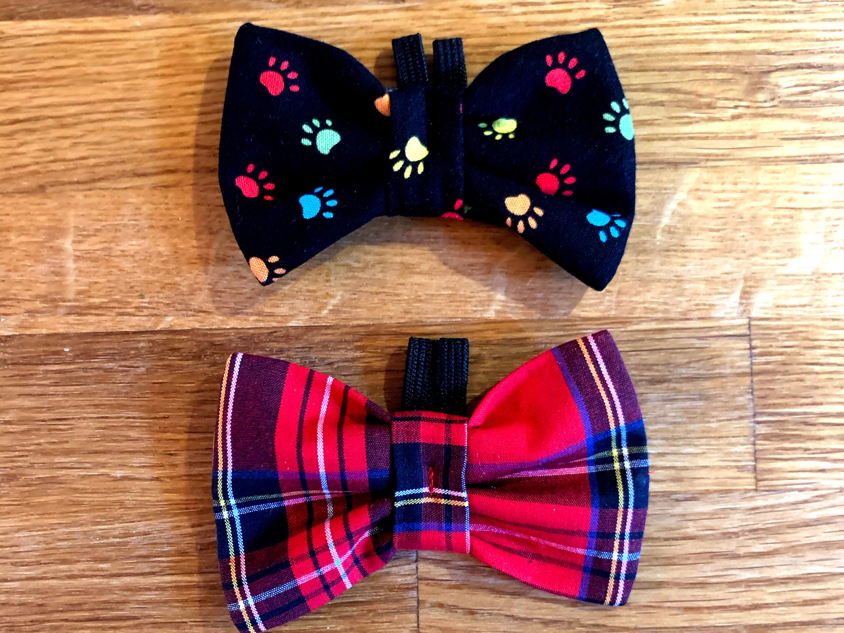 DOG BOW TIE Tartan Paws 100 washable cotton pooch Etsy