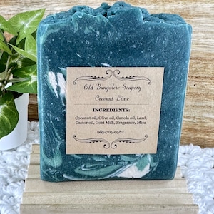 Coconut lime goat milk soap