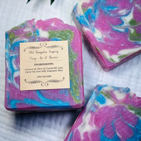Crisp Air and Berries Handcrafted Goat Milk Soap Handmade Soap
