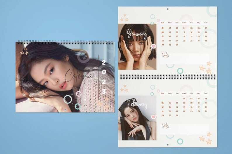 BLACKPINK Calendar 2023 Korean Music Kpop Idolarmy Etsy