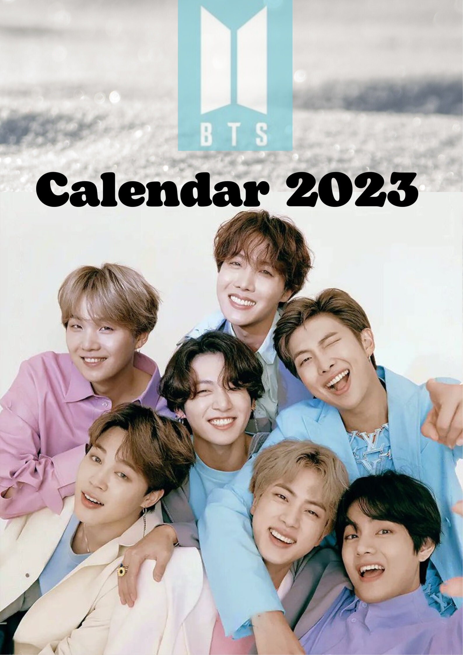 BTS Calendar 2023 ARMY Deskcalendar Bts Fanart Kpop Etsy