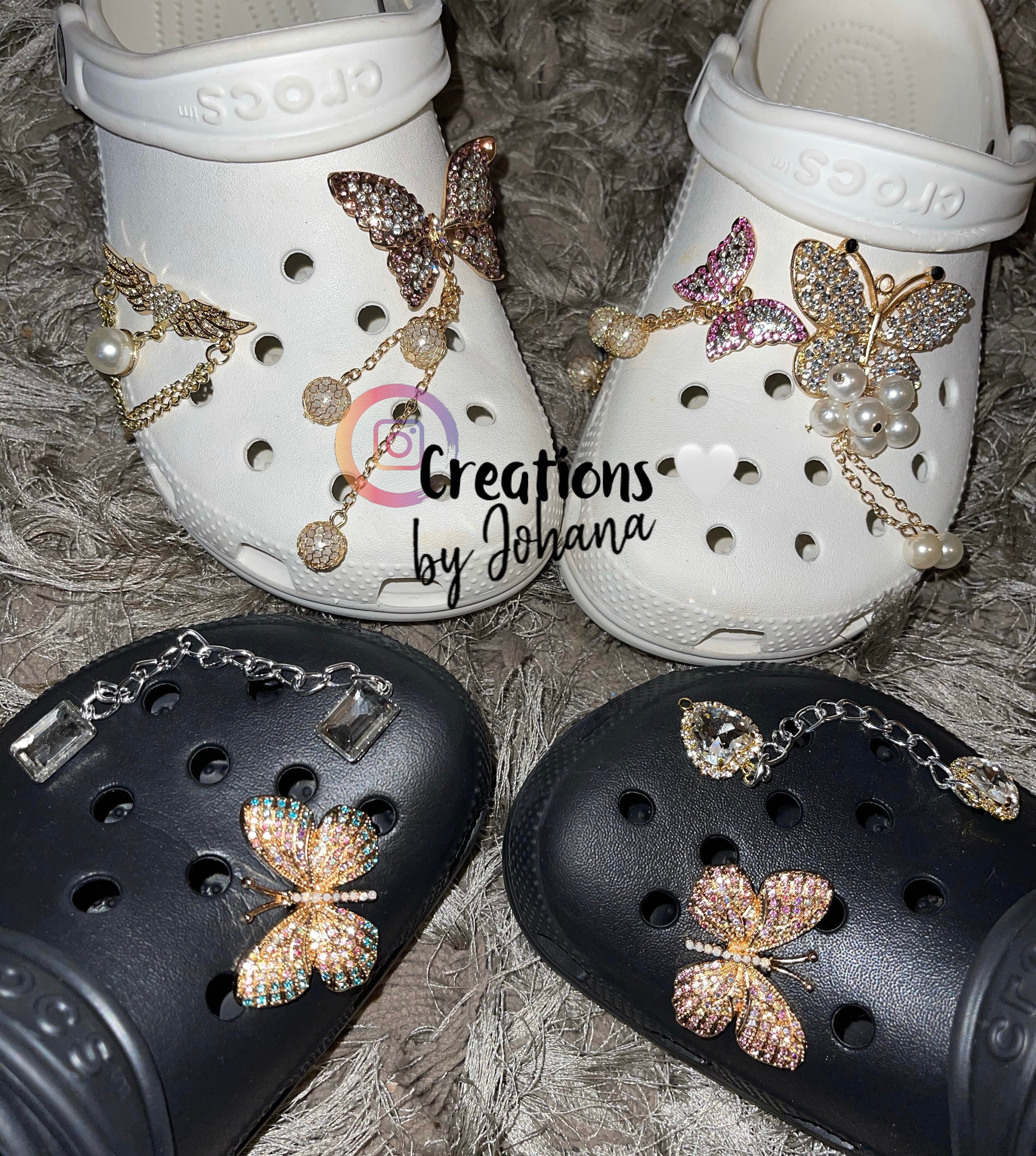 Bling Croc Charms Butterfly/Wings/Jewels