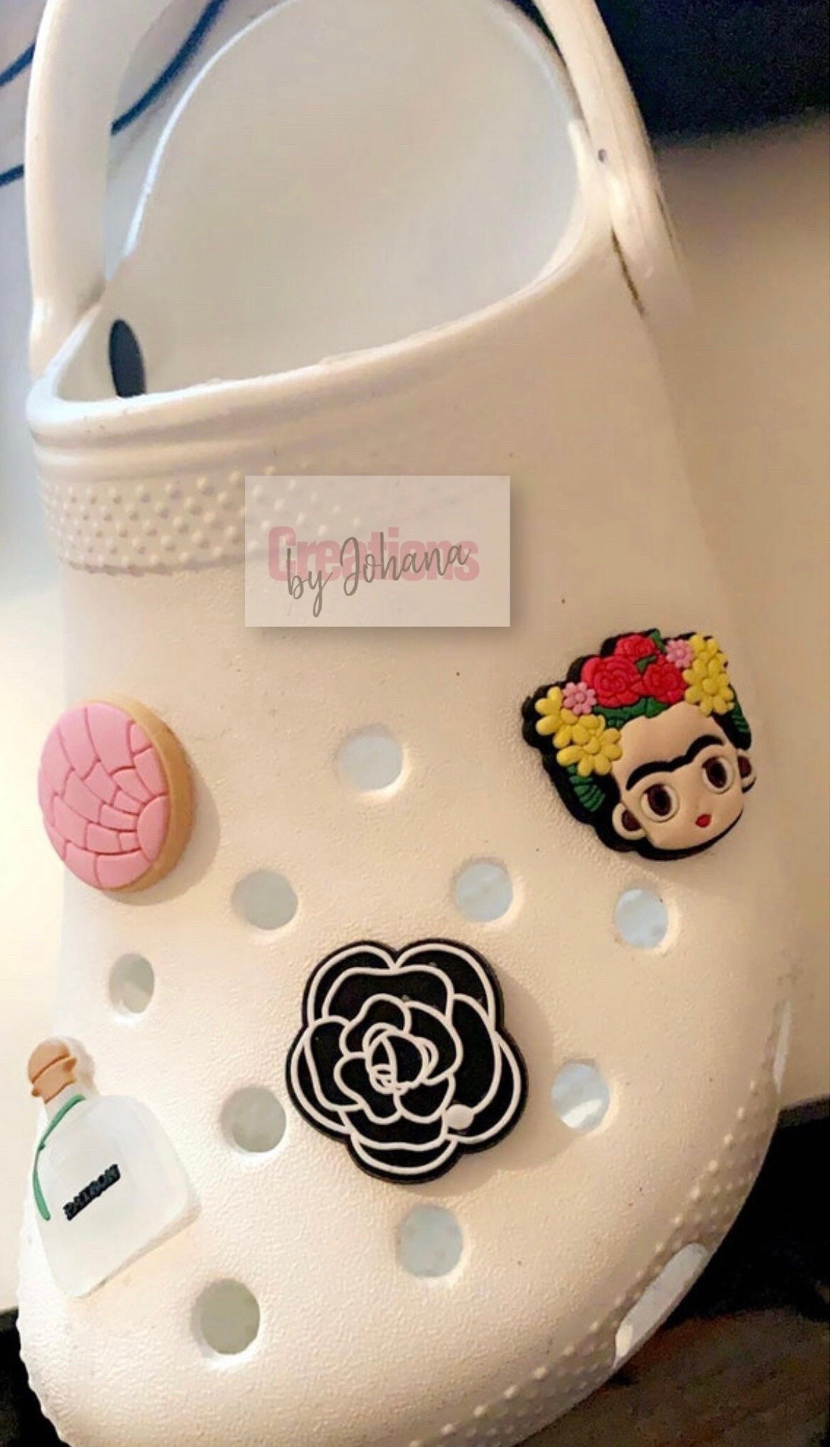 New Mexican croc charms- rose -patron -concha -Frida #1