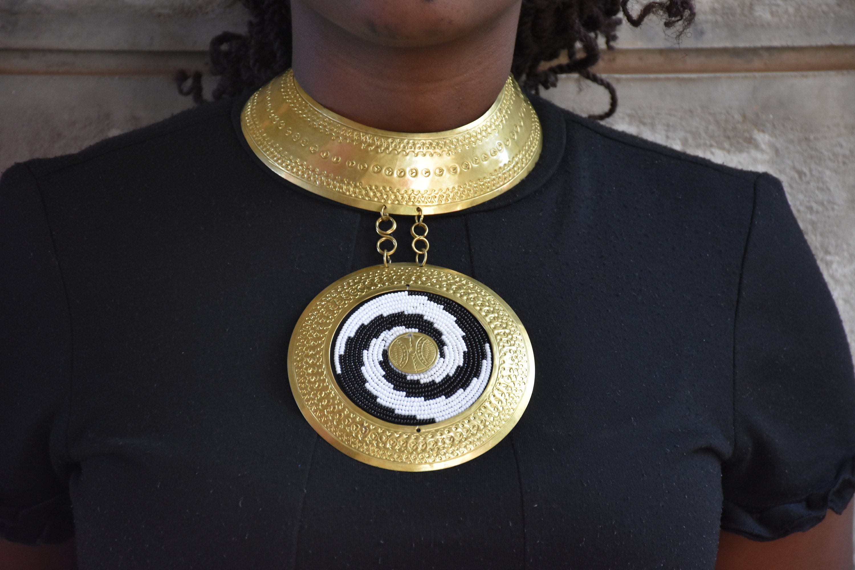 Long Brass Necklace African Brass Necklace for Women African Etsy