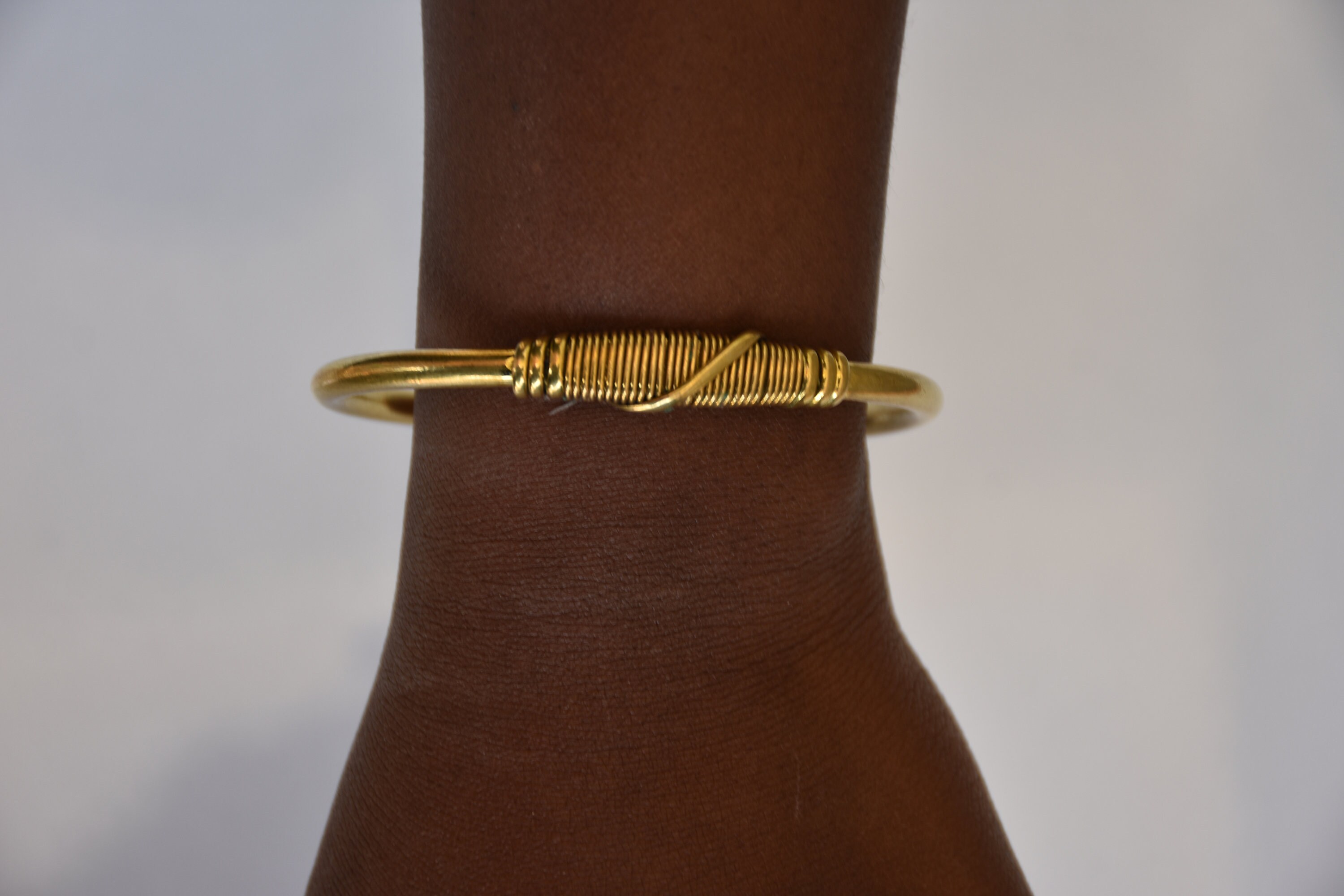 Brass Bracelet -Abstract
