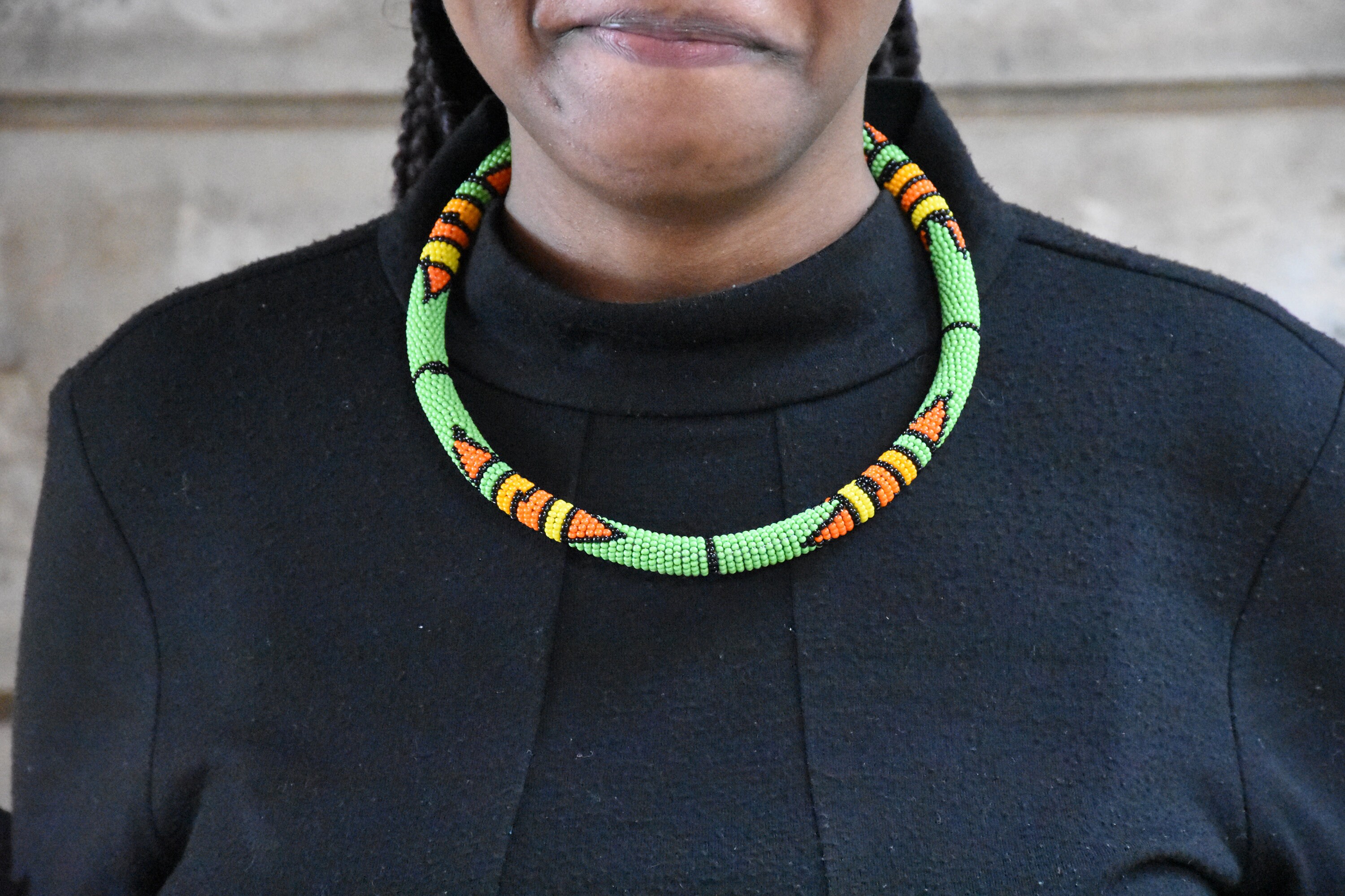 SALE African Beaded Zulu Necklace For Her Beaded Tribal Etsy