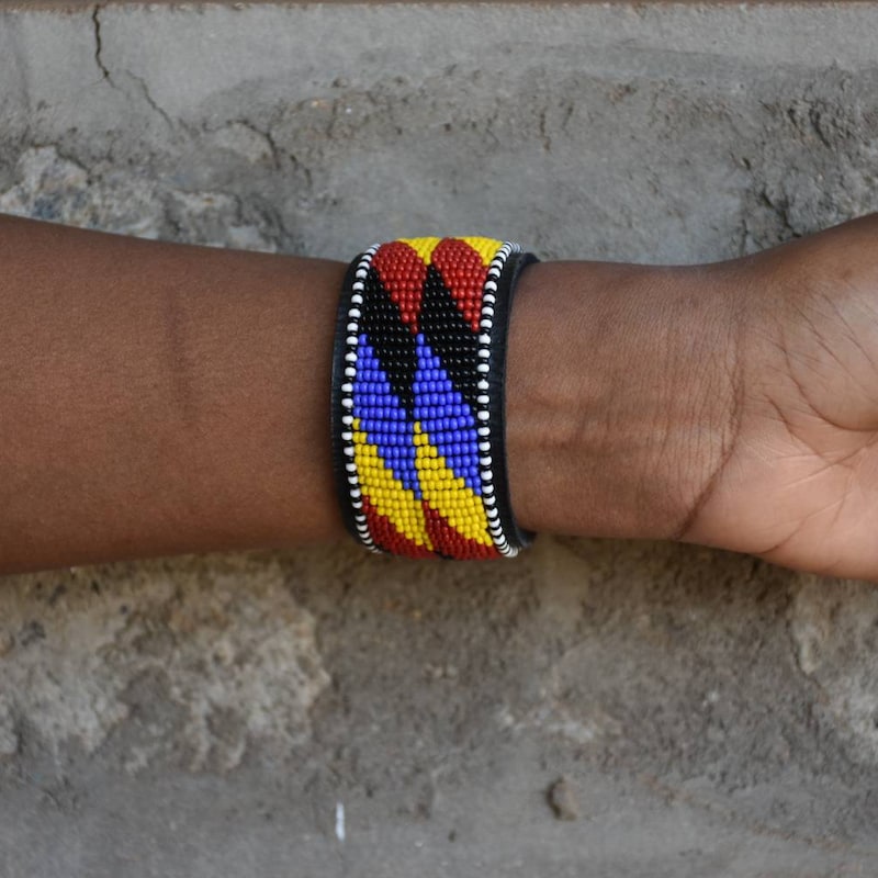 Maasai cuff multicolored bracelets/bangles main image 1