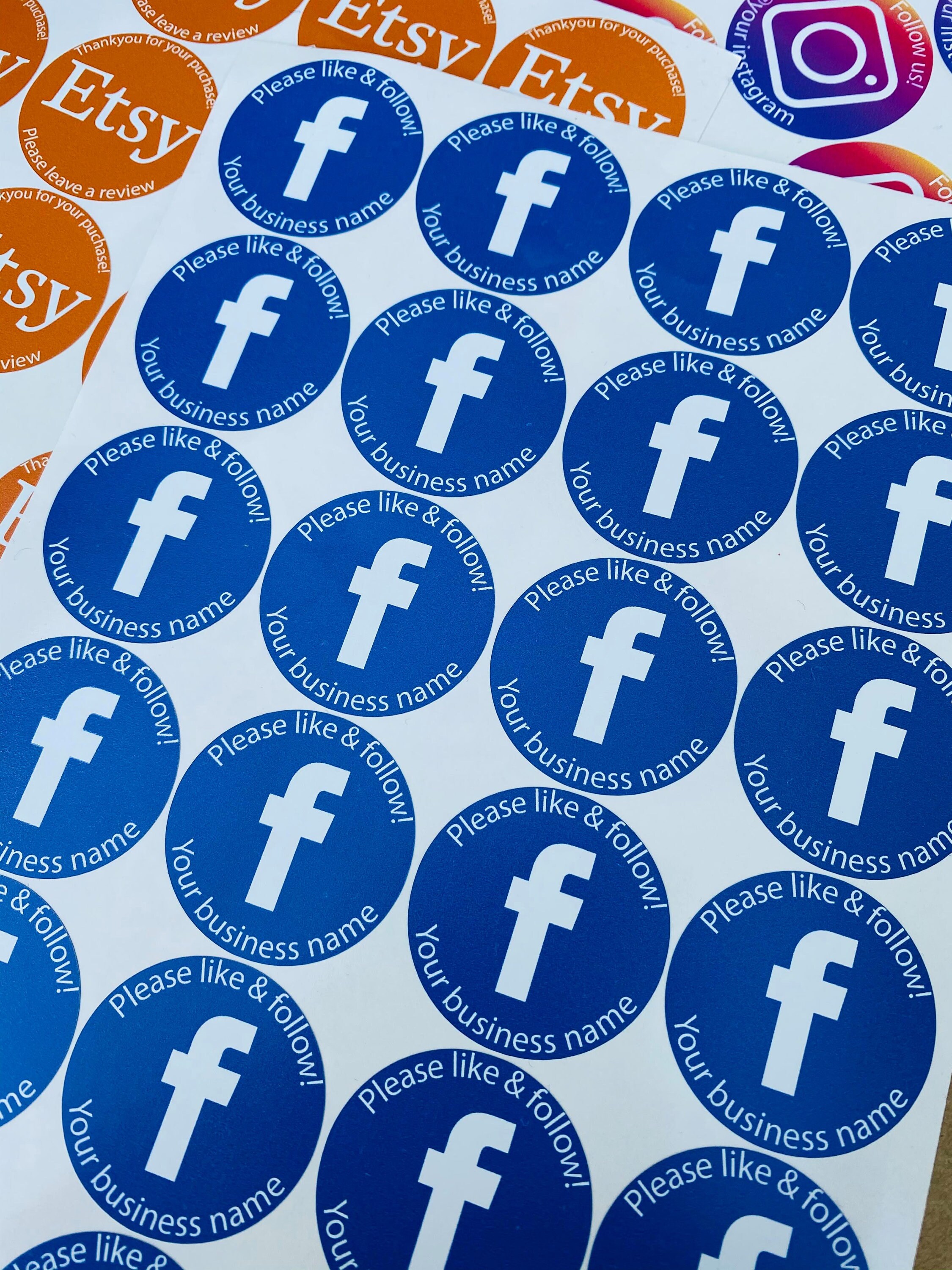 Customised Social Media Stickers Custom Social Media Etsy UK