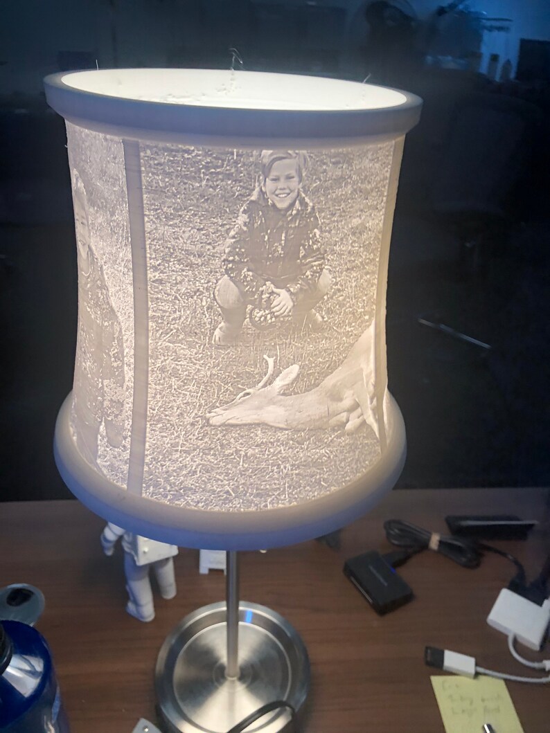Custom Lamp with ANY Photos 3D printed lithophane lamp Etsy