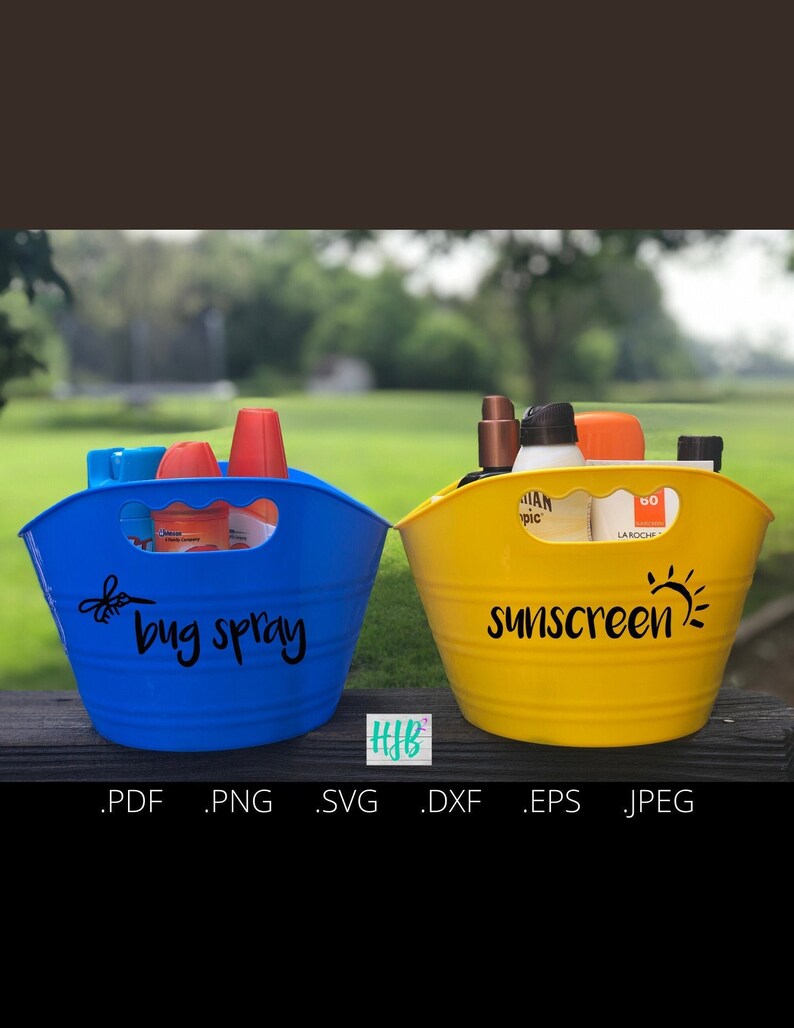 Bug Spray Sunscreen Labels Digital Files for Cutting or Printing DIY ...