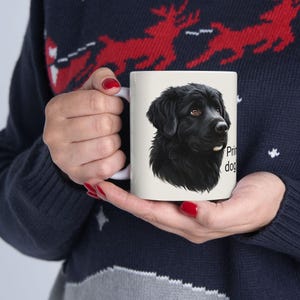 Personalized Newfoundland Dog Lover Ceramic Mug, Custom Pet Name Coffee Cup, Gifts for Dog Owners, Animal Lover Mug, Cute Doggy Art Mug