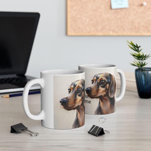 Custom Dachshund Dog Mug: Personalized Pet Memorial Coffee Cup