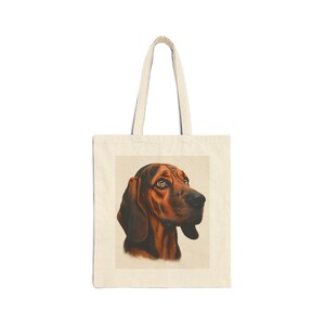 Bloodhound Dog Lover&#39;s Custom Cotton Canvas Tote Bag, Eco-Friendly Shopping Bag, Gift for Animal Lovers, Unique Pet Merchandise