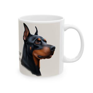Personalized Dobermann Dog Mug - Custom Pet Lover Gift, Coffee Cup, Dog Owner Present, Unique Home Decor, Dog Name Mug