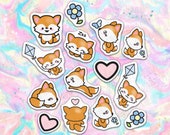 40pcs Kawaii Baby Woodland Fox Paper Stickers