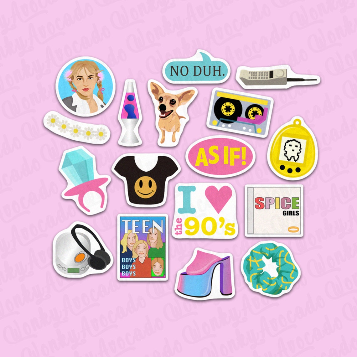 40pcs 90s Girl Retro Paper Stickers SET 1 - Etsy Ireland