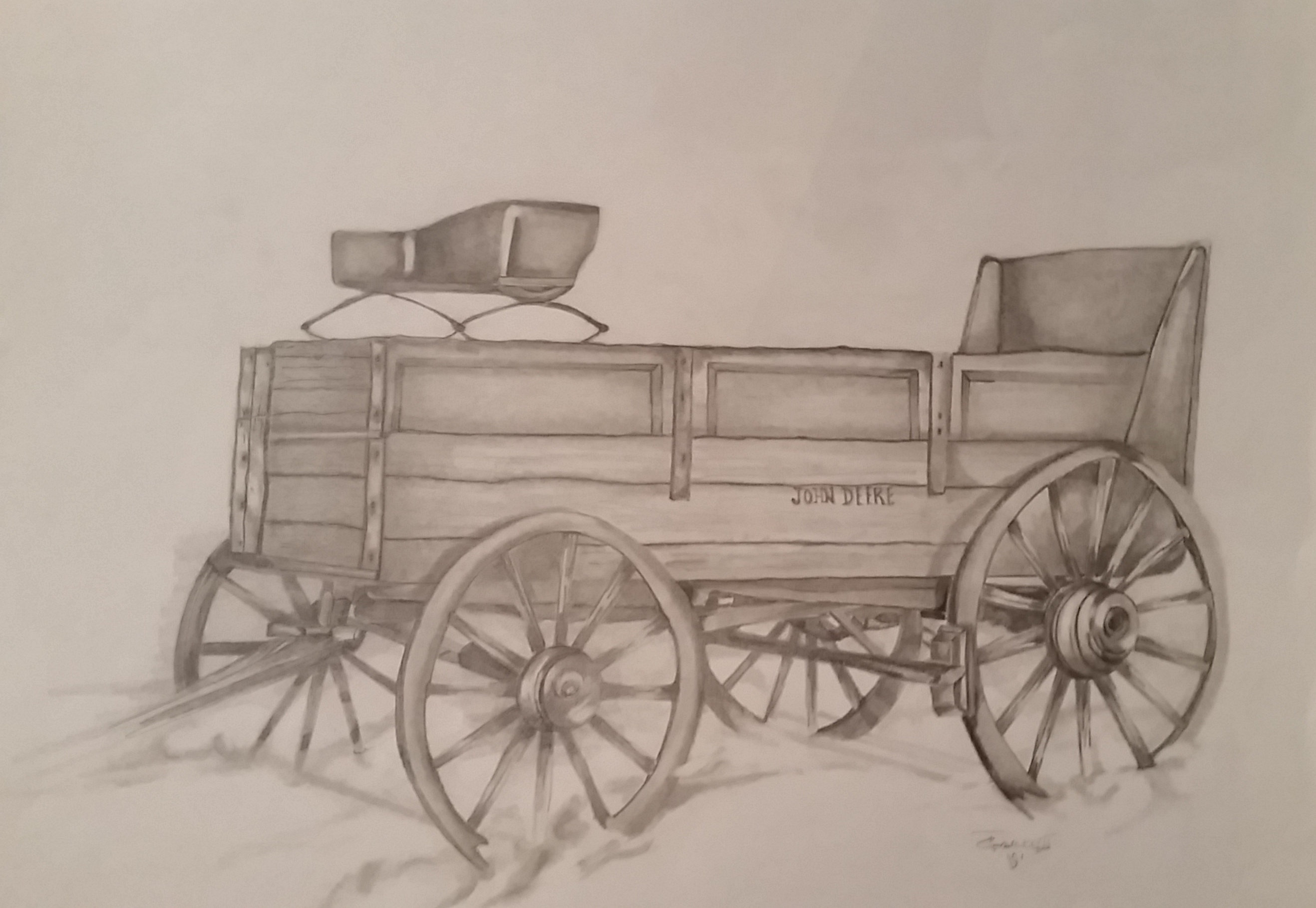 Wagon Drawing - Etsy