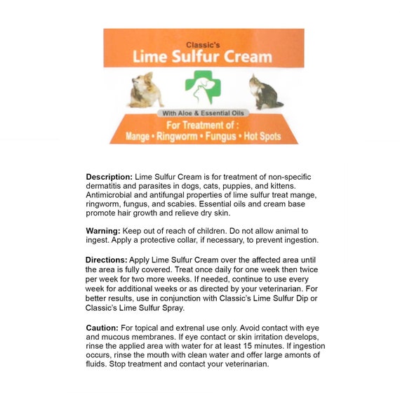 lime sulfur dip for cats instructions