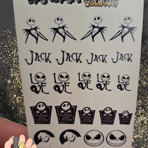 Skellington Nail Water Decals