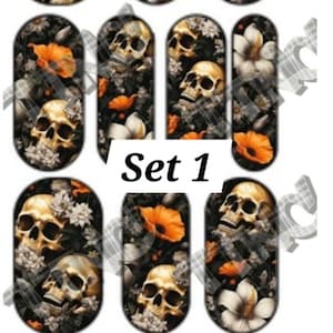 Skulls Nail Water Decals