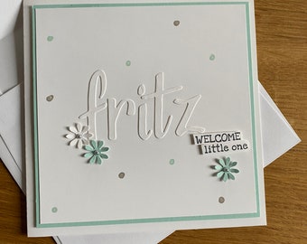 Geburtskarte Basteln Etsy