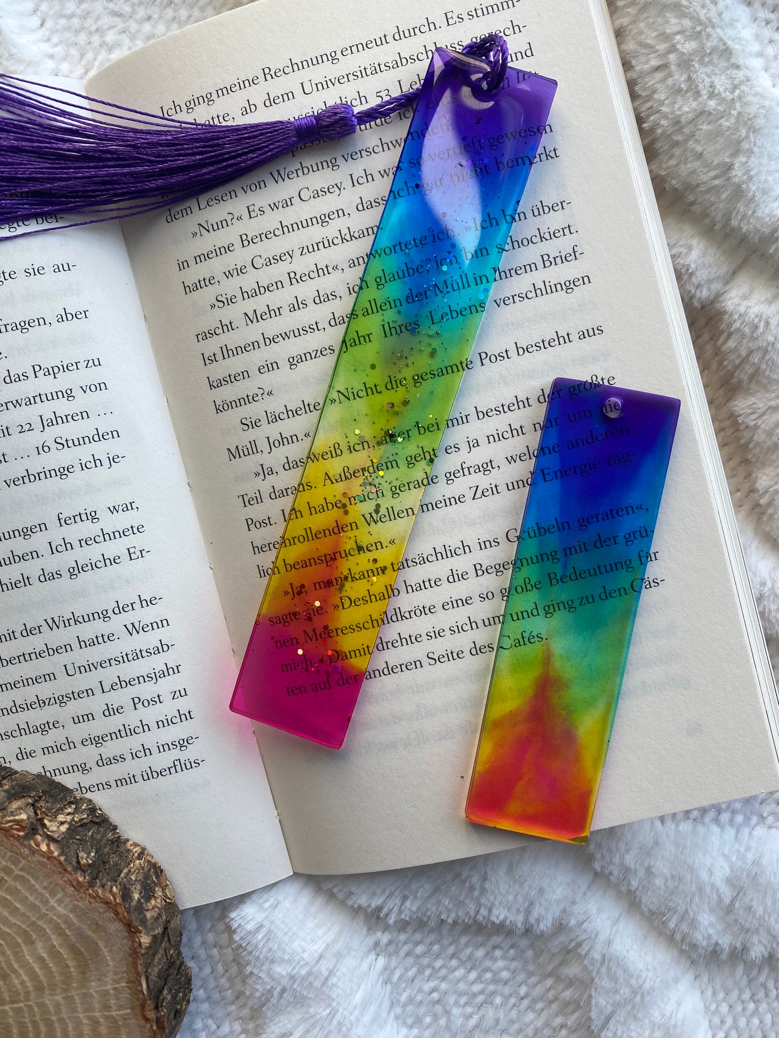 Rainbow Bookmark Epoxy resin Bookmarks Etsy