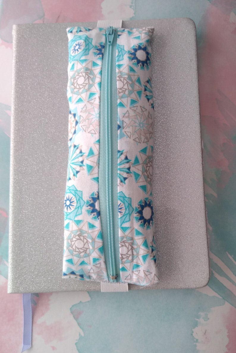 Geometric Fabric Zip Pen Pouch Planner Band Bookworm Gift Etsy