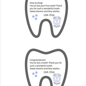 Tooth Fairy Letter Instant Download Printable Boy (Instant Download) - Etsy