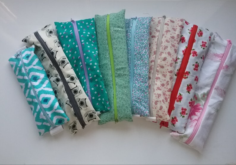 Geometric Fabric Zip Pen Pouch Planner Band Bookworm Gift Etsy