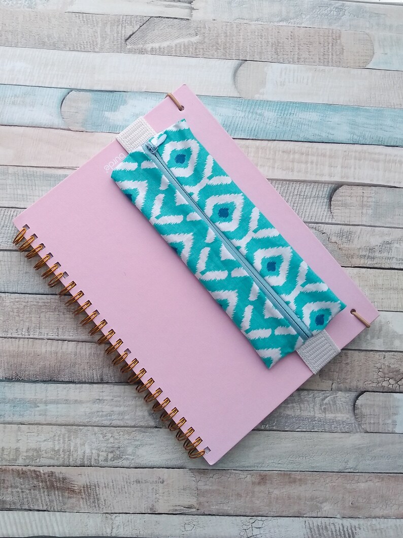 Geometric Fabric Zip Pen Pouch Planner Band Bookworm Gift Etsy