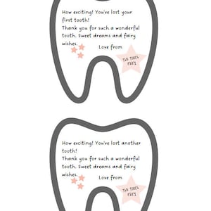 Tooth Fairy Letter Instant Download Printable Boy or Girl - Etsy