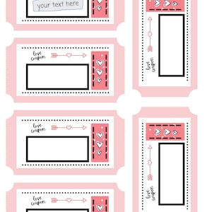Love Coupons - Coupons, Includes Blank Template, for Valentines or ...