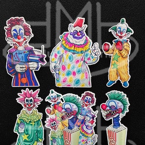 Killer Klowns Weatherproof Stickers - Set or Individual