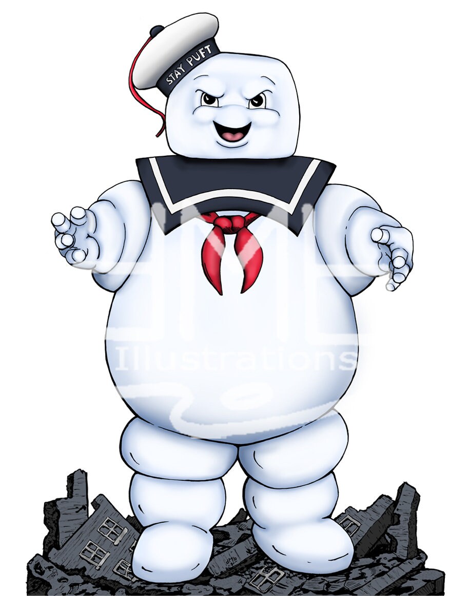 Ghostbusters Stay Puft Marshmallow Man Standup or Print Etsy