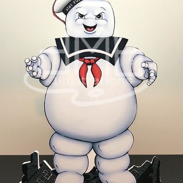 Ghostbusters Stay Puft Marshmallow Man Stand-up or Print