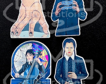 Wednesday Waterproof & Weatherproof Stickers - Set or Individual