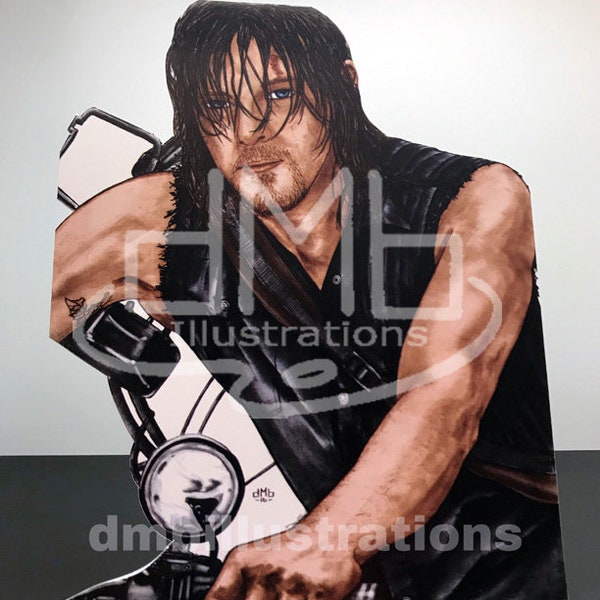 Biker Daryl Dixon - The Walking Dead Stand-up or Print