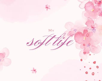 Minimal Soft and Sweet Life Pink Digital Phone Wallpaper