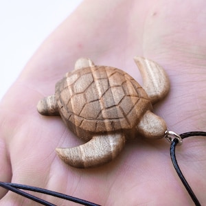 Turtle Pendant, Hand Carved Wooden Turtle Neklace, Turtle Neklace, Gift for Him, Nautical Pendant, Sea Turtle Neklace, Hawaii Sea Pendant
